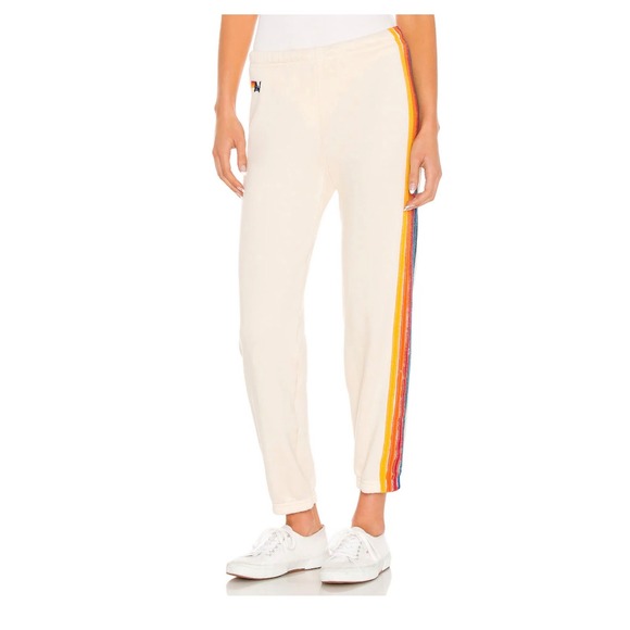 Aviator Nation Pants - Stripe Sweatpant White
Aviator Nation Sz m athletic USA designer